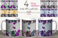 Vintage Flower Mug design | Sublimation design bundle, JPG Product Image 1