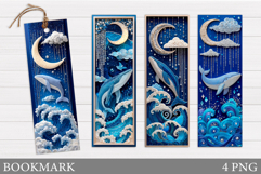 Whale Bookmark Design. Whale Bookmark Printable Product Image 1