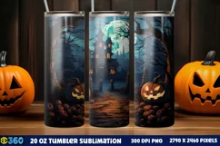 Halloween Tumbler Sublimation Wraps, Tumbler Halloween Product Image 1