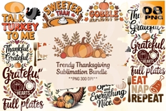 Thanksgiving Sublimation Bundle - 8 PNG Product Image 1