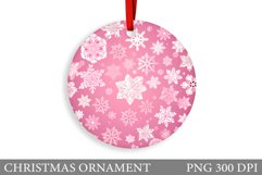 Snowflakes Ornament Sublimation. Christmas Ornament Design Product Image 1