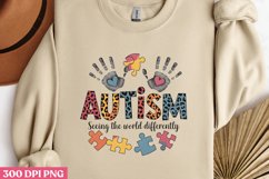 Autism_ Seeing the World PNG, Autism Sublimation PNG Product Image 2
