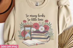 So many books PNG, Reading Book Sublimation PNG Product Image 2