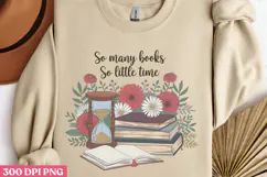 So many books PNG, Reading Book Sublimation PNG Product Image 2