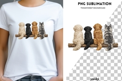 Dog Lovers PNG | Dogs Sitting Back View Clipart | Cute Pet Product Image 1