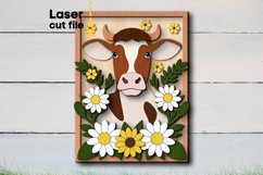 Cow Frame SVG laser cut file for Glowforge Product Image 1