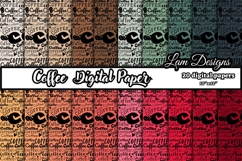 coffee digital papers, Coffee pattern, Coffee background Product Image 1