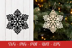 Snowflake laser SVG PNG| Christmas Snowflakes ornament Product Image 2