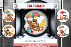 Car Coaster Summer Squirrel Product Image 1