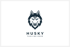 Husky Head Logo Design Vector Illustration Product Image 1