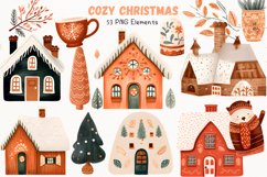 Cozy Christmas Watercolor 53 Cliparts Collection Product Image 1