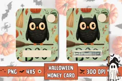 Cartoon Owl Money Card, Printable Halloween Money Card Product Image 1