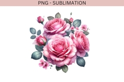 Valentine flower png design for T-shirts Product Image 1