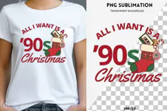 90's Christmas png design for T-shirts Product Image 1