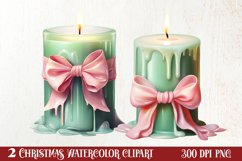 Pastel Christmas Shublimation Clipart, Pastel Christmas Clip Product Image 1