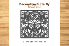 Decorative Butterfly Lasercut - Lasercut Template Product Image 2