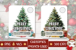 Watercolor Christmas Tree Money Cards, Christmas Money Card Product Image 1