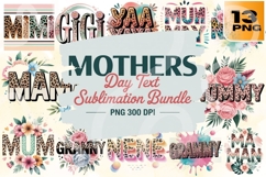 Floral Family Titles Mother’s Day Text PNG Pack Product Image 1
