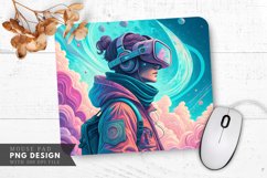 VR Adventure Colorful Character in a Virtual Mouse Pad PNG Product Image 1