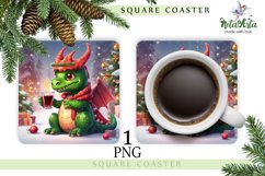 Mug coaster with dragon for Christmas Product Image 1