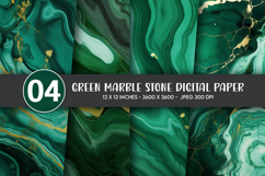 Green Marble Stone Digital Paper Product Image 1