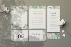 beautiful wedding card invitation set with roses flower Product Image 1