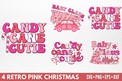 Retro Pink Christmas SVG Product Image 1