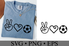 Peace Love Football Svg | Game Day Svg | Shirt Svg Product Image 2