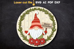 Christmas Gnome SVG laser cut files for Glowforge Product Image 1