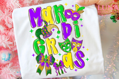 Brushstroke Mardi Gras PNG, Fleur De Lis Coquette PNG Product Image 2