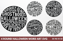 Round Halloween word art SVG Product Image 1