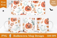 Halloween Mug Wrap, Halloween Print, Fall Mug Sublimation Product Image 1