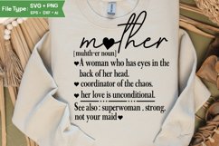 Mother Definition SVG | Mother&#039;s Day SVG Design Product Image 2