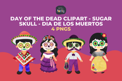 Day of the Dead Clipart - Sugar Skull - Dia De Los Muertos Product Image 1