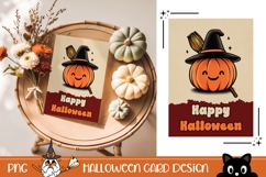 Cartoon Halloween Greeting Card, Halloween Pumpkin Wall Art Product Image 1