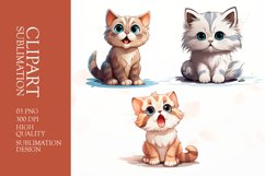 Cute cat clipart sublimation Product Image 1