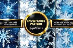 Snowflakes Pattern Digital Papers - 04 Variations Product Image 1