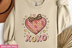 .XOXO 2 PNG, Retro Valentine Sublimation PNG Product Image 2