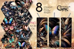 Magic Butterfly | black tumbler Sublimation design bundle Product Image 1