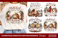 4 Christian Mom Christmas PNG Designs, 4 Faith Based Christm Product Image 1