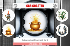 Subconscious Shamrock Car Coaster Product Image 1