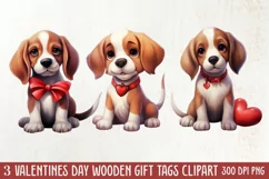 Cute Valentine Dog Clipart, Valentines Day Dog Clipart Product Image 1