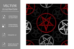 Seamless pattern with inverted pentagram Product Image 1