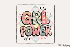 GRL POWER PNG, Girl Power sublimation PNG Product Image 1