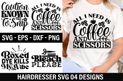 Hairdresser SVG Design - All I Need Is Coffee And Scissors Product Image 1