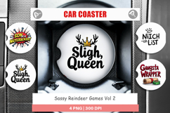 Sassy Reindeer Games Car Coaster Product Image 1