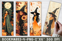 Whimsical Girl Printable Bookmark, 4 Bookmark Design Product Image 1