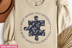 What Makes You Different is PNG, Autism Sublimation PNG Product Image 2