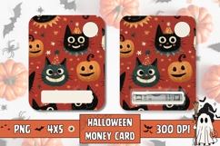 Cartoon Halloween Money Card, Cartoon Cats Money Card PNG Product Image 1