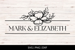 Hand Drawn Wedding Frame SVG With Floral Detail Product Image 1